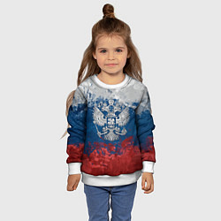 Свитшот детский Россия, цвет: 3D-белый — фото 2
