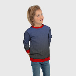Свитшот детский Серый октагон, цвет: 3D-красный — фото 2