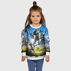 Свитшот детский HORIZON ZERO DAWN, цвет: 3D-белый — фото 2