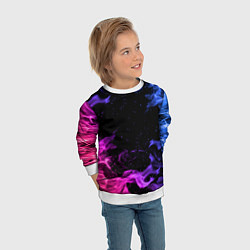 Свитшот детский ОГОНЬ НЕОН, цвет: 3D-белый — фото 2