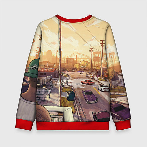 Детский свитшот GTA San Andreas / 3D-Красный – фото 2