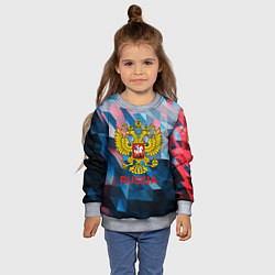 Свитшот детский RUSSIA, цвет: 3D-меланж — фото 2