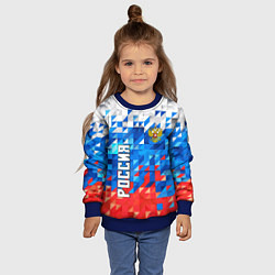 Свитшот детский RUSSIA SPORT, цвет: 3D-синий — фото 2