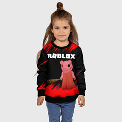Свитшот детский Roblox Piggy, цвет: 3D-черный — фото 2