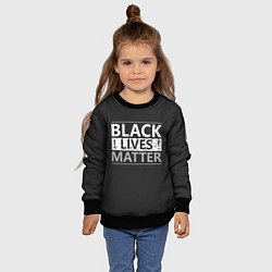 Свитшот детский Black lives matter Z, цвет: 3D-черный — фото 2