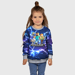 Свитшот детский MINECRAFT МАЙНКРАФТ, цвет: 3D-меланж — фото 2