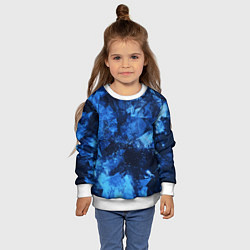 Свитшот детский Blue Abstraction, цвет: 3D-белый — фото 2