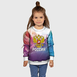 Свитшот детский РОССИЯ, цвет: 3D-белый — фото 2