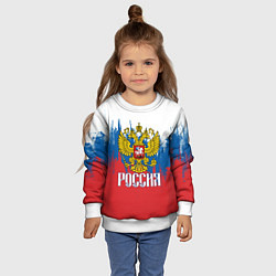 Свитшот детский РОССИЯ ТРИКОЛОР, цвет: 3D-белый — фото 2
