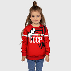 Свитшот детский Форма сборной по футболу 1991, цвет: 3D-красный — фото 2
