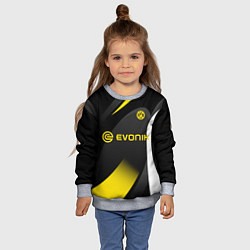 Свитшот детский BORUSSIA DORTMUND, цвет: 3D-меланж — фото 2