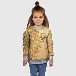 Свитшот детский Дагестан в золоте, цвет: 3D-меланж — фото 2