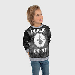 Свитшот детский PUBLIC ENEMY, цвет: 3D-меланж — фото 2