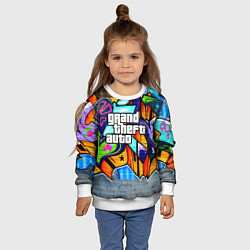 Свитшот детский GTA, цвет: 3D-белый — фото 2