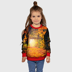 Свитшот детский Что такое осень - это небо, цвет: 3D-красный — фото 2