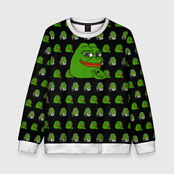 Свитшот детский Frog Pepe, цвет: 3D-белый