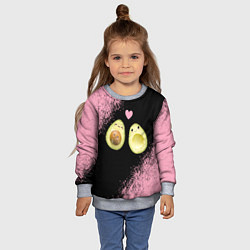 Свитшот детский Авокадо, цвет: 3D-меланж — фото 2