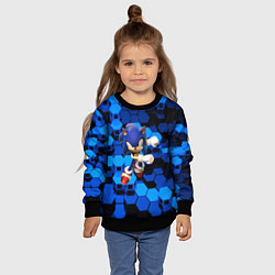 Свитшот детский Sonic, цвет: 3D-черный — фото 2
