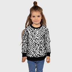 Свитшот детский Шрифт на чёрном, цвет: 3D-черный — фото 2