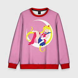 Свитшот детский Сейлор мун, цвет: 3D-красный