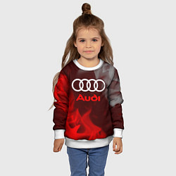 Свитшот детский AUDI АУДИ, цвет: 3D-белый — фото 2