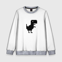 Свитшот детский Google динозаврик, цвет: 3D-меланж