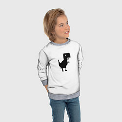 Свитшот детский Google динозаврик, цвет: 3D-меланж — фото 2