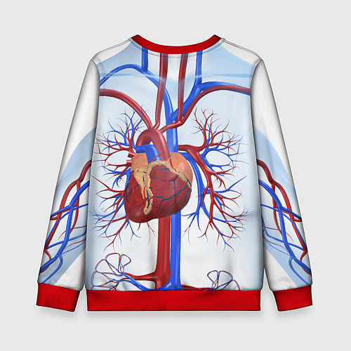 Детский свитшот Сердце / 3D-Красный – фото 2