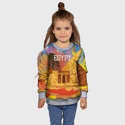 Свитшот детский Египет Пирамида Хеопса, цвет: 3D-меланж — фото 2