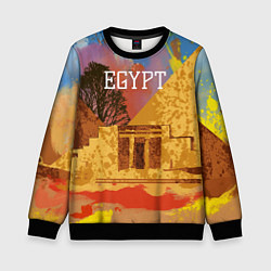 Свитшот детский Египет Пирамида Хеопса, цвет: 3D-черный