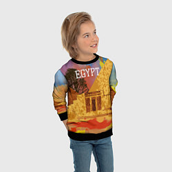 Свитшот детский Египет Пирамида Хеопса, цвет: 3D-черный — фото 2