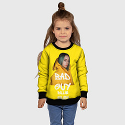 Свитшот детский Billie Eilish Билли Айлиш, цвет: 3D-черный — фото 2