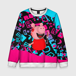 Свитшот детский Roblox Piggy, цвет: 3D-белый