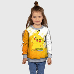 Свитшот детский Pikachu Pika Pika, цвет: 3D-меланж — фото 2