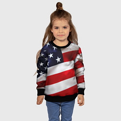 Свитшот детский США USA, цвет: 3D-черный — фото 2