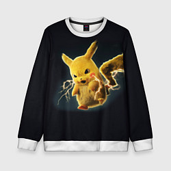 Свитшот детский Pikachu Pika Pika, цвет: 3D-белый