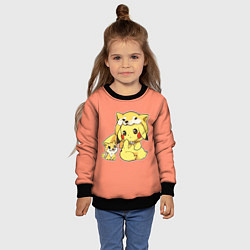 Свитшот детский Pikachu Pika Pika, цвет: 3D-черный — фото 2