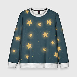 Свитшот детский Звезды, цвет: 3D-белый