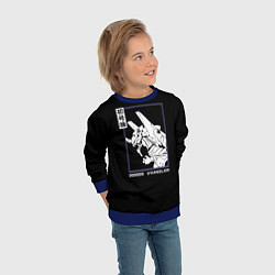 Свитшот детский Юнит-01, цвет: 3D-синий — фото 2
