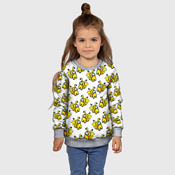 Свитшот детский Among us Pikachu, цвет: 3D-меланж — фото 2