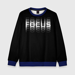 Свитшот детский FOCUS: WHITE, цвет: 3D-синий