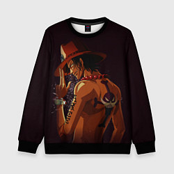 Свитшот детский One Piece Портгас Д Эйс, цвет: 3D-черный