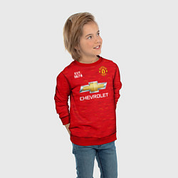 Свитшот детский MANCHESTER UNITED 2021 - HOME, цвет: 3D-красный — фото 2