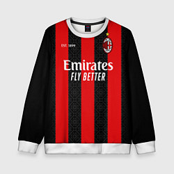 Свитшот детский AC MILAN 2021 - ДОМАШНЯЯ, цвет: 3D-белый