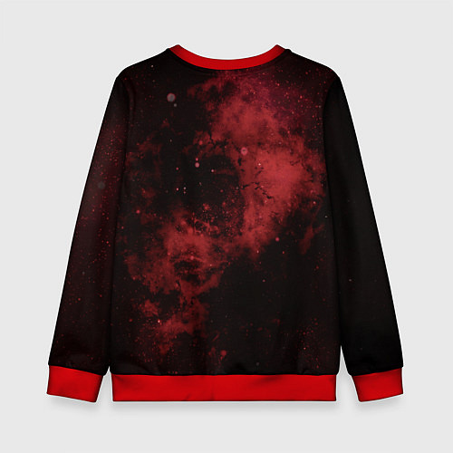 Детский свитшот Черный клевер / 3D-Красный – фото 2