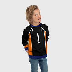 Свитшот детский Форма капитана Haikyuu!!, цвет: 3D-синий — фото 2