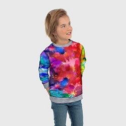Свитшот детский Брызги красок, цвет: 3D-меланж — фото 2