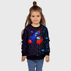 Свитшот детский AMONG US ROCKET, цвет: 3D-черный — фото 2