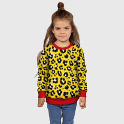 Свитшот детский Леопард, цвет: 3D-красный — фото 2
