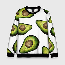 Свитшот детский Авокадо, цвет: 3D-черный